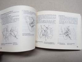 Honda XRV750 owner´s manual -käyttöohjekirja englanniksi, hollanksi ja espanjaksi, sähkökaavio mukana