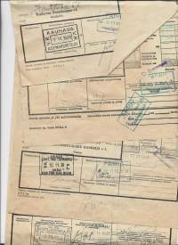 Salon Posti  erä puhelinkuitteja 1920-luku -  firmalomake