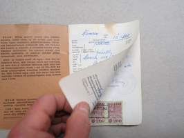 Goliath Hansa 1100 1960 IÖ-308, 1. omistaja Tmi Heikki J. Helkama - haltija Maanviljelijä Hannu Eerola, Tausti - Pälkäne -rekisteriote / registerutdrag