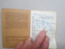 Morris JO-4 VML - Van, vm. 1962, HAX-28, 1. omistaja Kumitarvike Oy Tampere - haltija Vesijohtoliike A. Johansson, Tampere -rekisteriote / registerutdrag