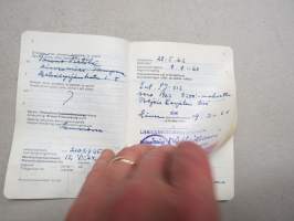 Simca 4D Ariane AF 2692, vm. 1960, HLR-26, omistaja kirvesmies Tauno Pietilä, Tampere -rekisteriote / registerutdrag