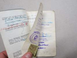 Skoda 2D Sedan 440/2400, vm. 1957, HX-116, omistaja kirvesmies Esko Kortesoja, Tampere -rekisteriote / registerutdrag