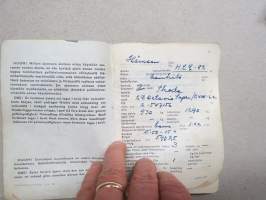 Skoda 2D Octavia Super, vm. 1962, AXB-63, omistaja autoilija Pekka Jokinen, Riihimäki -rekisteriote / registerutdrag