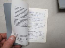 Peugeot 403, vm. 1958, IN-441, omistaja Hämeen Autopurkaamo, Tampere -rekisteriote / registerutdrag