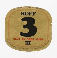 Koff 3  Olut -  olutetiketti