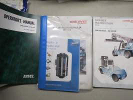 SMV 10-600B - 60-1500B vastapainotrukki, suomenkielinen käyttöohjekirja + englanninkielinen käyttöohjekirja + Volvo Penta 6-7 liter moottori käyttöohjekirja engl kie