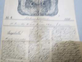 Toveri 1911 nr 4, 7.10.1911 - Turun Suomalaisen Klassillisen Lyseon Toverikunnan julkaisu / lehti