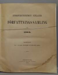 Storfurstendömet Finlands.  Författnings-samling för 1900. (Laki ja oikeus, säädöskokoelma, asetukset)