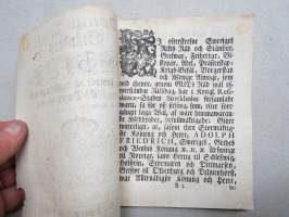 Sweriges Rikes Stånders Beslut... Riks-Dagen 1752 -valtipäivien päätöksiä?, Tukholma 1735