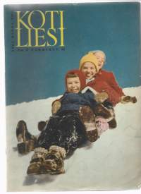 Kotiliesi 1961 nr 2 / m. Meidän tekee mieli ryijyä, Taidetohtori Aune Lindström, Markat tilikirjaan, Me naiset Me naiset, Keskitalven neuleita,