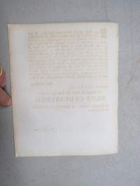 Kongl. Majestets... Circulaire Angående Ersättning till Manskapet... för slitningen af deras egna Släp-monderings persedlar -asetus / säädös, Stockholm, 1808