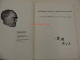 Helsingin Graafillinen Konemestariklubi 1890-1970