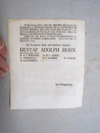 Kongl. Majestets... Kungörelse Rörande Wisse ändringar... Husesyns- och Bostalls-Ordning hwad Westerbotnns Regemente angår -asetus / säädös, Stockholm, 1783