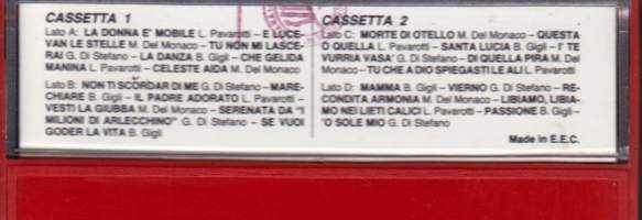 C-kasetti - Romanze e Canzoni, 1988.  Maailmankuulujen tenorien kokoelma, 2 kasettia. CGKD 45.