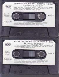 C-kasetti - Romanze e Canzoni, 1988.  Maailmankuulujen tenorien kokoelma, 2 kasettia. CGKD 45.
