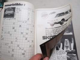 Autokuvalehti mr motor 1974 nr 3, Fiat 131 Mirafiori, Volkswagen Scirocco TS, Hurrican Sport HT, Morris Marina, Sunbeam 1600, Skokloster vanhat autot kokoontuminen