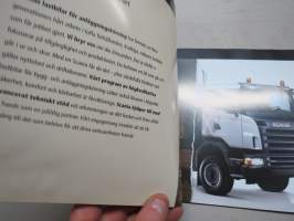 Scania anläggningsbilar -broschyr, ruotsinkielinen myyntiesite