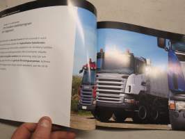 Scania anläggningsbilar -broschyr, ruotsinkielinen myyntiesite