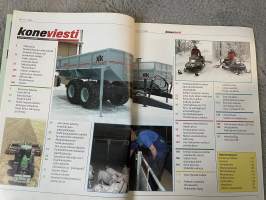 Koneviesti 2004 nr 4 - Valtra M150 Nelisylinterinen vahvemmasta päästä, Karko-vaihtolavavaunu sopii urakointiin ja maanviljelyyn, ym.