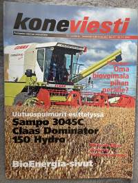 Koneviesti 2004 nr 17 - Robogas: Oma biovoimala pihan perälle?, Uutuuspuimurit esittelyssä Sampo 3045C, Claas Dominator 150 Hydro, Metrak Eko-aisaava katkokone, ym.