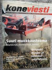 Koneviesti 2003 nr 9 - Suuri muokkausteema -markkinat,menetelmät, koneet,Uutuudet Maxpo- ja Intermat -näyttelyssä, Hyödylliset vinkit käytetyn puimurin ostajalle,ym.