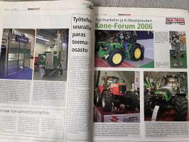 Koneviesti 2006 nr 15 - Messuraportit: KoneAgria Kone-Forum, Kannettava Simpson-naruvinssi kiskoo hirvet, veneet ja tukit, Teemana heinäkoneet, ym.
