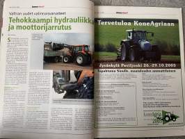 Koneviesti 2005 nr 13 - Kokeilussa Väderstad NZ Aggressive 600-6 Siisti perusäes, Pellontasausta Maralaserilla, Krone Big M: 1201 hehtaaria ensimmäisenä kesänä, ym.