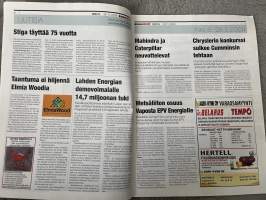 Koneviesti 2009 nr 8 - Haybuster silppuaa tehokkaasti, Erikoistelat pehmeille maille, Sauer Spotmix kuiva-ruokkija sikalaan, Sähkötyöt oikein turvallisesti, ym.