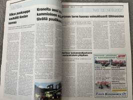 Koneviesti 2007 nr 8 - Kaivuri-kuormain testi osa 2, Esittelyssä Giant-mallisto ja Agromatic 755-pien-kuormaaja, ym.