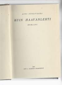 Kuin haavanlehti : romaaniKirjaHenkilö Nuolivaara, Auni, 1883-1972Karisto 1929.