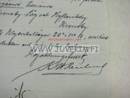K. H. Renlund, Helsinki 18.6.1901 -asiakirja, allekirjoitus K. H. Renlund