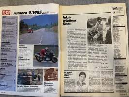 Tuulilasi 1985 nr 9 - Koeajot Volvo 340 GL 1.7, Mazda 323 1.5 Saloon GLX, Vertailu, 1986 Volvot &amp; Saabit, Kestotestit, ym.