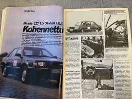 Tuulilasi 1985 nr 9 - Koeajot Volvo 340 GL 1.7, Mazda 323 1.5 Saloon GLX, Vertailu, 1986 Volvot &amp; Saabit, Kestotestit, ym.
