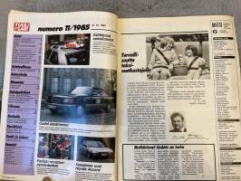 Tuulilasi 1985 nr 11 - Vertailu: Fiat Regata 85 Seat Malaga 1,5, Uusi etuvetoinen Volvo, Kestotesti: Toyota Corolla FX 1,3 DX, ym.