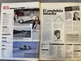Tuulilasi 1984 nr 4 - Kestotesti 30 000 km Nissan Micra, Kuuma pari alle kaksilitraisiin: Saab 16 Turbo &amp; Volvo 740 Turbo, ym.