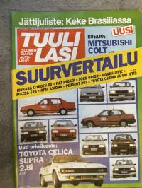 Tuulilasi 1984 nr 5 - Koeajo: Mitsubishi Colt, Toyota Celica Supra 2,8i,  suurvertailu esim. Mukana Citroen BX, Fiat Regata, Ford Orion, Honda Civic, Mazda 626