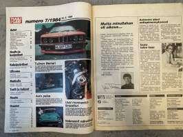 Tuulilasi 1984 nr 7 Koeajo: Uusi pieni Honda Jazz, BMW 635 CSi M, kestotesti Honda Civic ja Mazda 626, matkailuvaunu Astro 5800