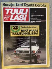 Tuulilasi 1983 nr 9 - Testi: Apukaukovalot, Kestotestin loppuarvostelussa: Ford Sierra, Tuulilasin juhlatesti: Mikä paras tuulitunnelissa?, ym.