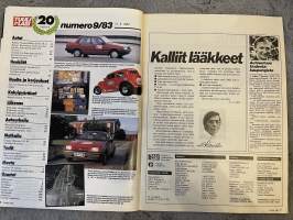 Tuulilasi 1983 nr 9 - Testi: Apukaukovalot, Kestotestin loppuarvostelussa: Ford Sierra, Tuulilasin juhlatesti: Mikä paras tuulitunnelissa?, ym.