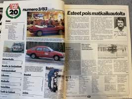 Tuulilasi 1983 nr 3 - Datsun synnyn huolto-ohjeet, Kuumat uutuudet vastakkain: Mazda 626 ja Toyota Camry, Italian rekkaryöstöt, Uudet amerikkalaiset, ym.