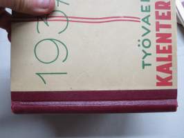 Työväen Kalenteri XXX (30.) 1937, sis. mm. Sylvi-Kyllikki Kilpi - Sosialistisen kasvatuksen periaatteista, Antti Vahteri - Stalinin perustuslaki, J.W. Keto - Sosia..