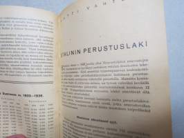 Työväen Kalenteri XXX (30.) 1937, sis. mm. Sylvi-Kyllikki Kilpi - Sosialistisen kasvatuksen periaatteista, Antti Vahteri - Stalinin perustuslaki, J.W. Keto - Sosia..