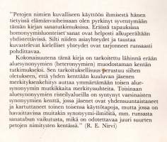 Petojen nimitykset kosinta- ja hääsanastossa