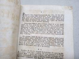 Kongl. Majestets... Förnyade Nådiga Reglemente, angående lån utur Armeens Pensions-Cassa, Stockholm, 1827 -asetus / määräys