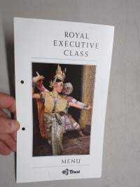 Thai Airways - Royal Executive Class - Menu / ruokalista