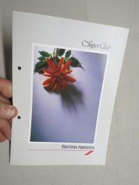 British Airways - Super Club - Menu / ruokalista