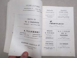 V Åke-pokaali kilpailut Turun Konserttisalissa 14.2.1971 -nyrkkeilykilpailun / tapahtuman esite / käsi-ohjelma
