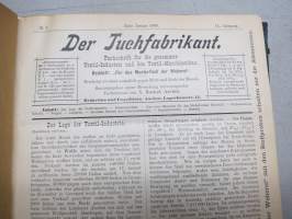 Der Tuchfabrikant - Fachschritt für die gesammte Textil-Industrie Und Textil-Maschinenbau 1899 Jahrgang-saksalainen kangas- ja kutomateollisuuden ammattilehti