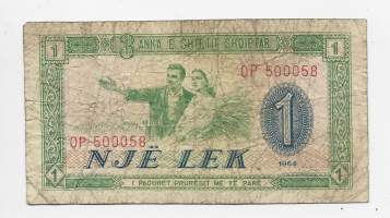 Albania 1 Lek 1964  seteli