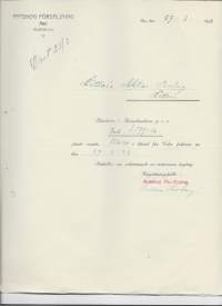 Antskog Försäljing Åbo 1922  -  firmalomake